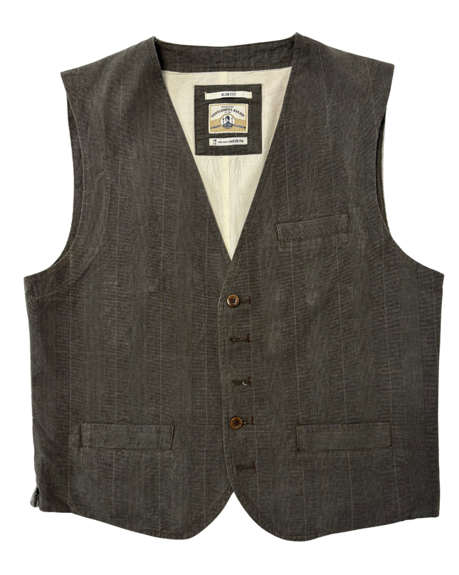 White Stuff Gentlemen’s Relish Brown Pinstripe Slim Fit Waistcoat