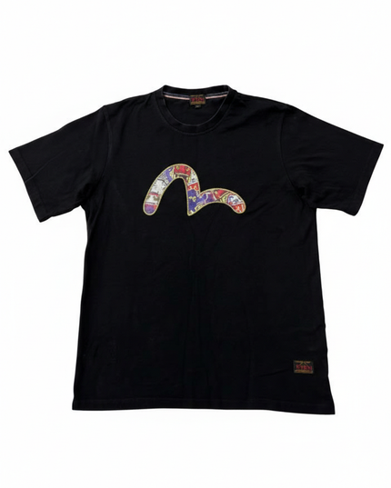 Evisu Black Heritage Seagull Graphic T-Shirt
