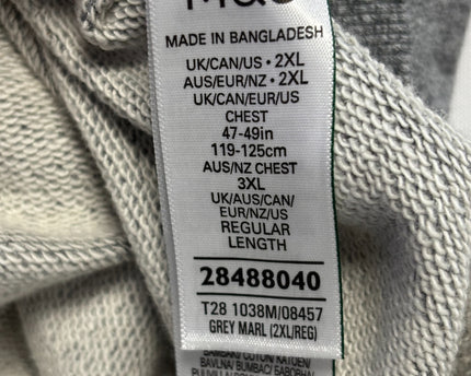 M&S Grey Marl Crew Neck Cotton Sweatshirt