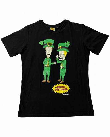 MTV Beavis and Butt-head Black Leprechaun Graphic Tee
