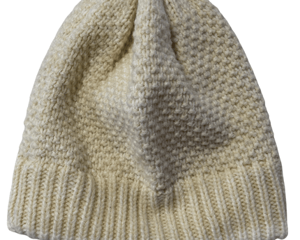 The North Face Cream Knit Textured Beanie