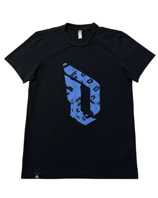 Adidas Damian Lillard Black & Blue Climalite Performance T-Shirt