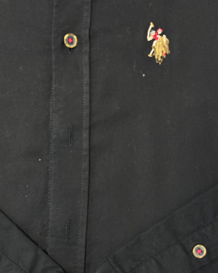 U.S. Polo Assn. Slim Fit Black Cotton Long Sleeve Shirt