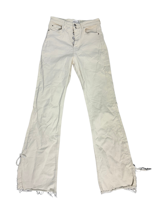 Stradivarius Cropped Hem Flared Jeans With Front Pocket - S
