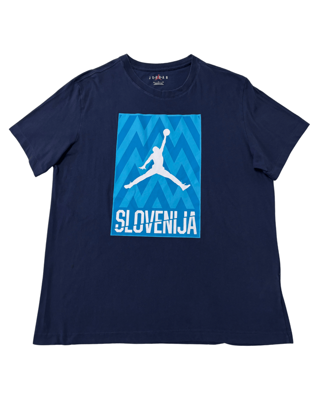 Jordan Brand Slovenija Navy Blue Graphic Basketball T-Shirt