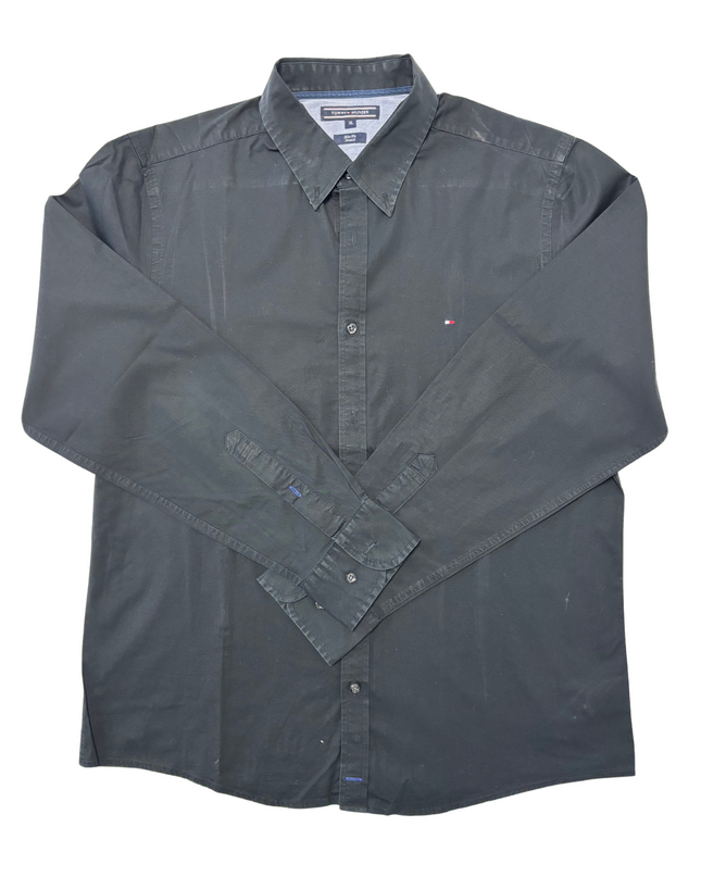 Tommy Hilfiger Classic Black Button-Down Shirt - L