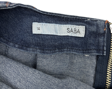 SABA Dark Wash Denim Halter Top- XXS