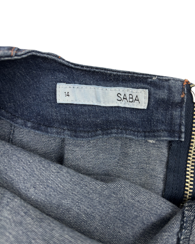SABA Dark Wash Denim Halter Top- XXS