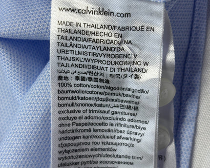 Calvin Klein Light Blue Fitted Cotton Dress Shirt