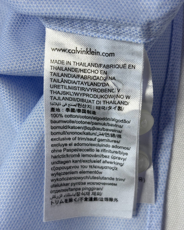Calvin Klein Light Blue Fitted Cotton Dress Shirt