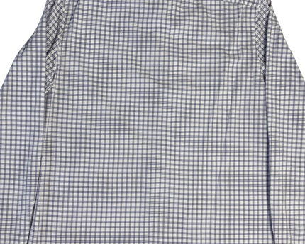 Michael Kors Purple and White Plaid Slim Fit Button Down Shirt