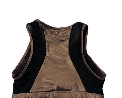 Fabletics Bronze Metallic High-Neck Sports Bra