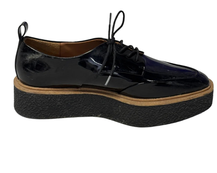 Zara Trafaluc Black Platform Oxford Shoes