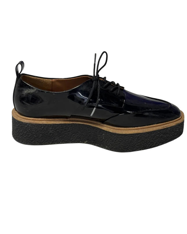 Zara Trafaluc Black Platform Oxford Shoes