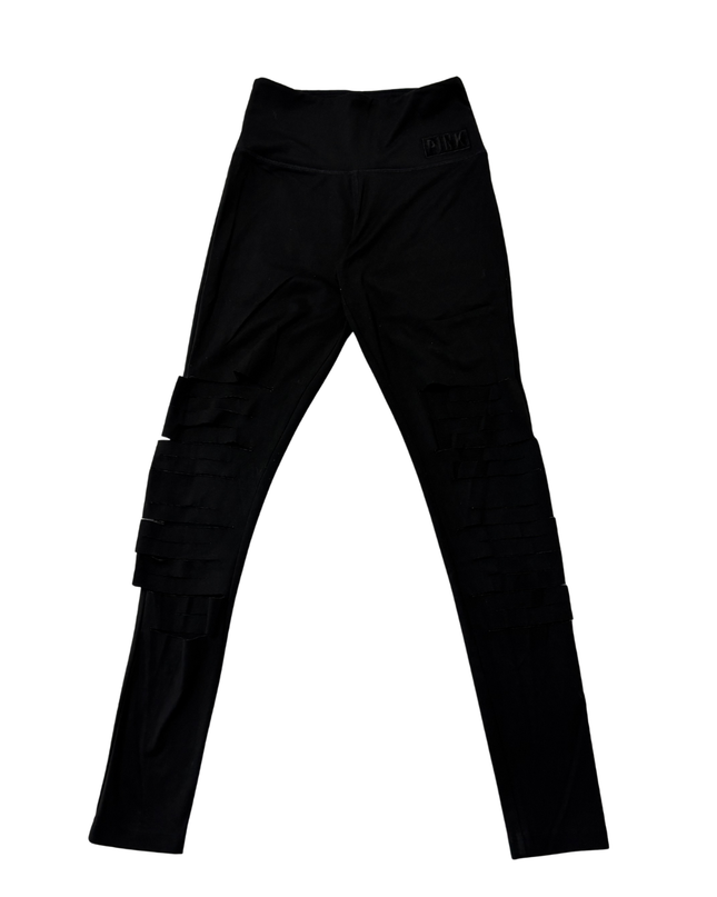 PINK Victoria's Secret Black Ultimate High Waist Cut-Out Leggings