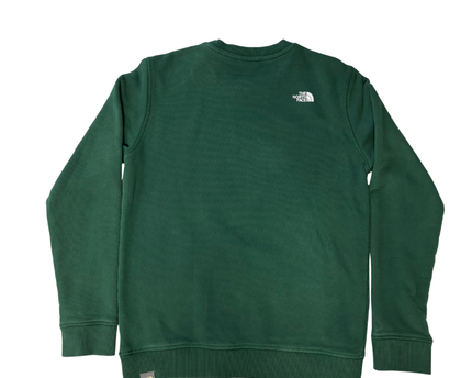 The North Face Green Graphic Box Logo Youth Crewneck Sweatshirt