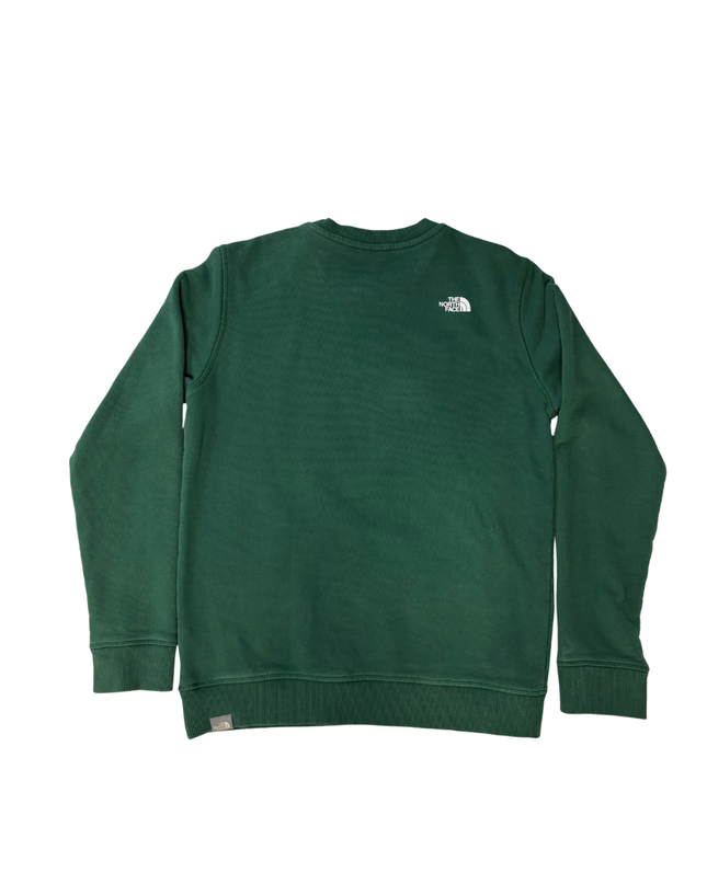 The North Face Green Graphic Box Logo Youth Crewneck Sweatshirt