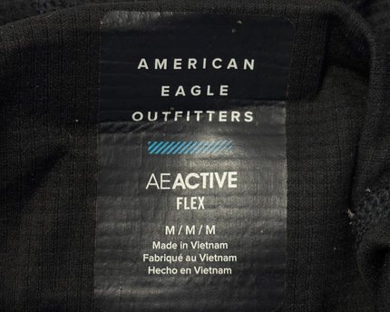 American Eagle Black Active Flex Graphic Pullover Hoodie