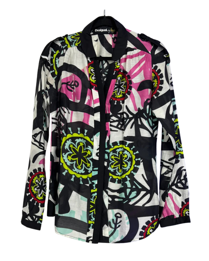 Desigual Multicolor Printed Button-Down Shirt