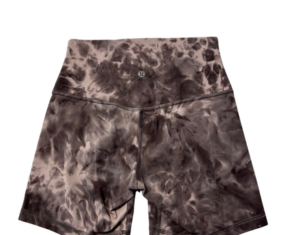 Lululemon Tie-Dye Brown High-Rise Sports Shorts