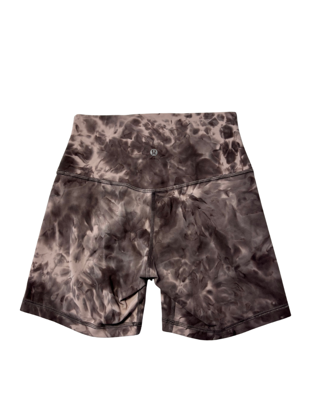 Lululemon Tie-Dye Brown High-Rise Sports Shorts