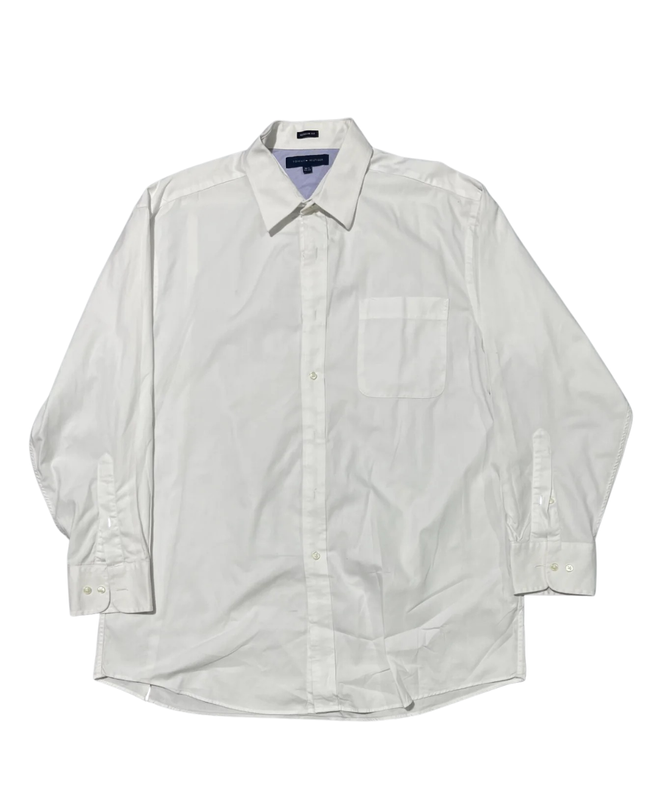 Tommy Hilfiger White Regular Fit Long Sleeve Button-Down Shirt