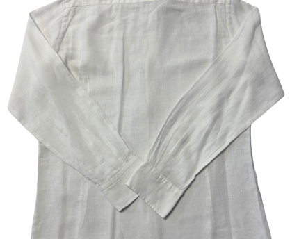 Massimo Dutti White Band Collar Shirt