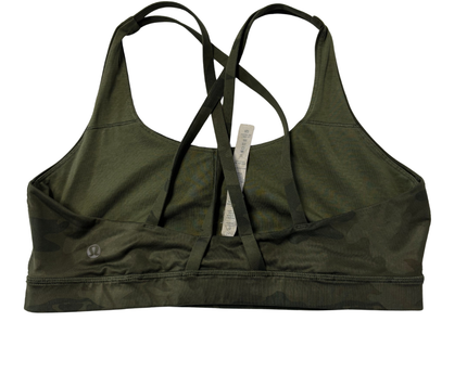 Lululemon athletica Green Camo Multi-Strap Cross-Back Sports Bra