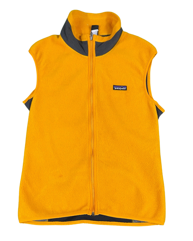 Patagonia Orange Full-Zip Fleece Vest