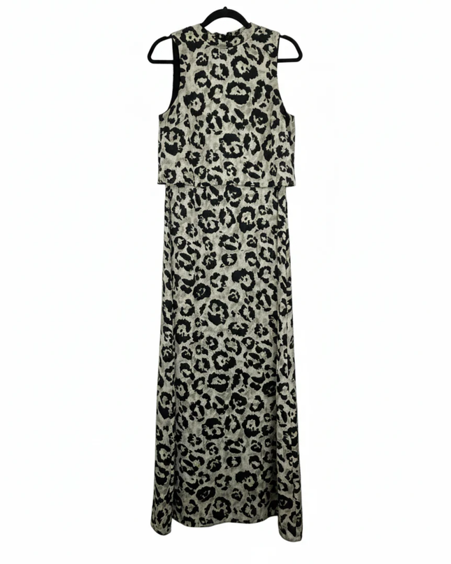 Dorothy Perkins Animal Print Sleeveless Layered Maxi Dress