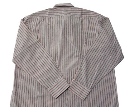 Lacoste Pink Striped Long Sleeve Button Down Shirt