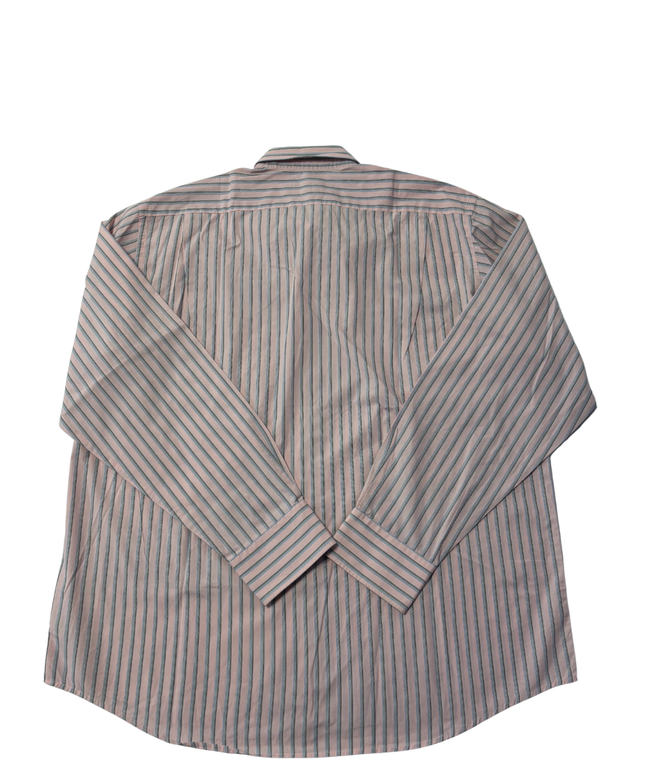 Lacoste Pink Striped Long Sleeve Button Down Shirt