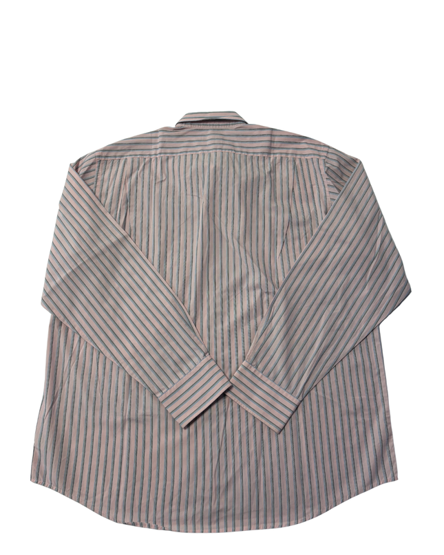 Lacoste Pink Striped Long Sleeve Button Down Shirt