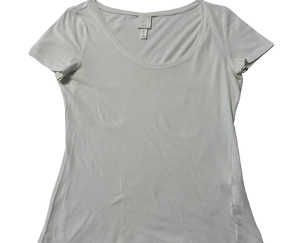 H&M White Scoop Neck Cotton T-Shirt
