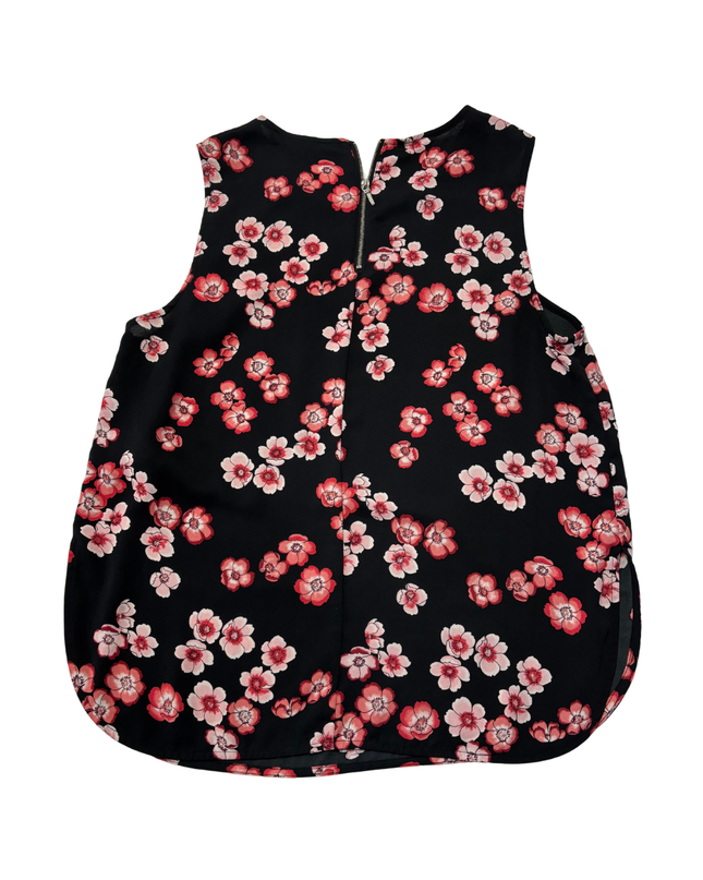 Forever 21 Black Floral Print Sleeveless Top