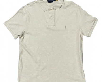Polo Ralph Lauren Beige Short Sleeve Custom Slim Fit Polo Shirt