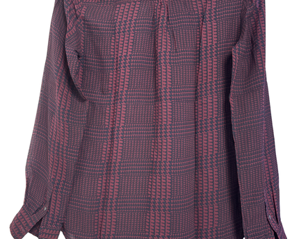 Tommy Hilfiger Maroon Patterned Long Sleeve Button-Down Shirt