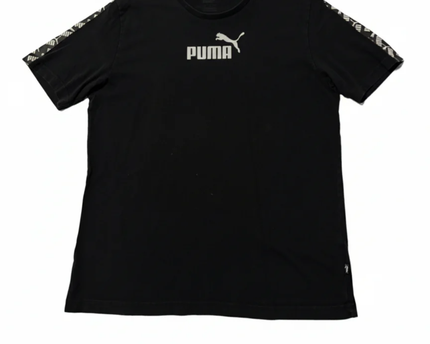 Puma Black Branded Tape Sleeve T-Shirt