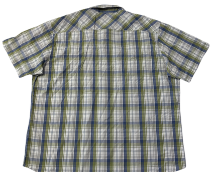 Timberland Green/Blue Plaid Short Sleeve Button-Down Shirt
