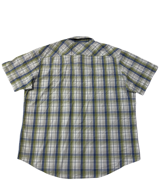 Timberland Green/Blue Plaid Short Sleeve Button-Down Shirt