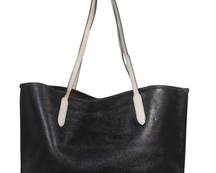 Coach Black Pebbled Leather Tote Bag