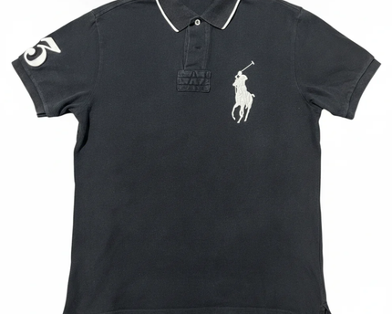 Polo Ralph Lauren Black Big Pony Custom Fit Polo Shirt