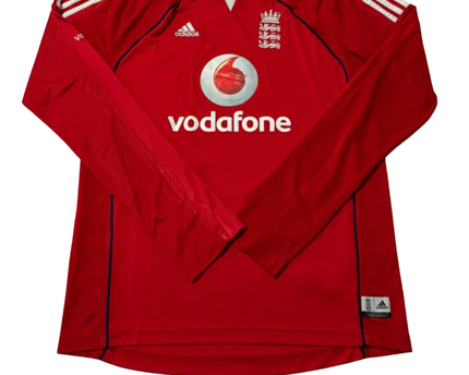 Adidas Red England Cricket Team Long Sleeve Jersey