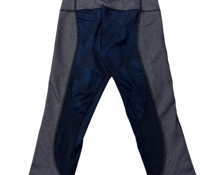 Lululemon Navy Blue/Grey Paneled Performance Cropped Leggings