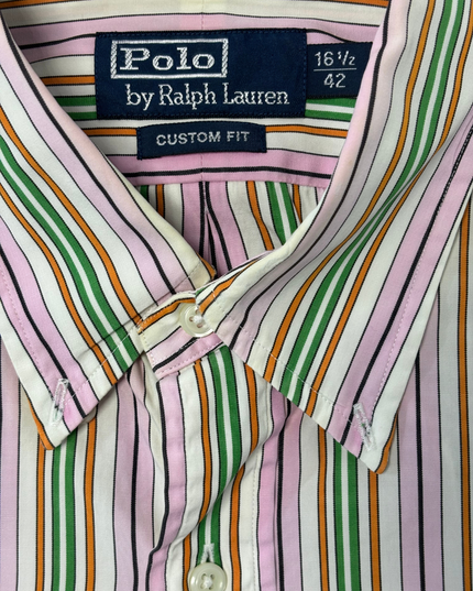 Ralph Lauren Custom Fit Multi-Color Striped Oxford Shirt