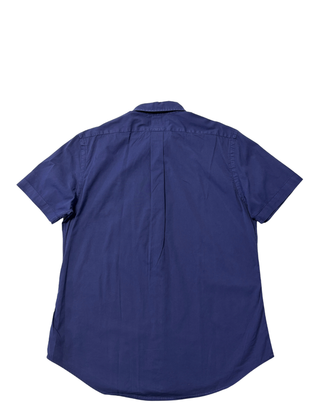 Ralph Lauren Blue Slim Fit Feather Weight Twill Short Sleeve Shirt