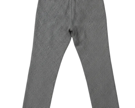 H&M Black/White Houndstooth Tailored Slim-Fit Pants