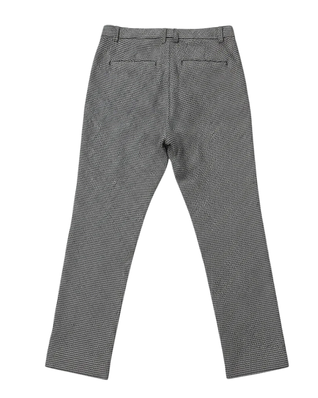 H&M Black/White Houndstooth Tailored Slim-Fit Pants
