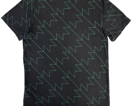 Adidas Black Graphic Trefoil Zig-Zag Print Tee