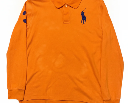 Polo Ralph Lauren Orange Long-Sleeve Big Pony Polo Shirt